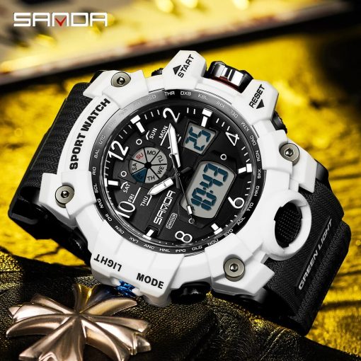 Sanda Brand G Style Military Watch Men Digital Shock Sports Watches For Man Waterproof Electronic Wristwatch 9