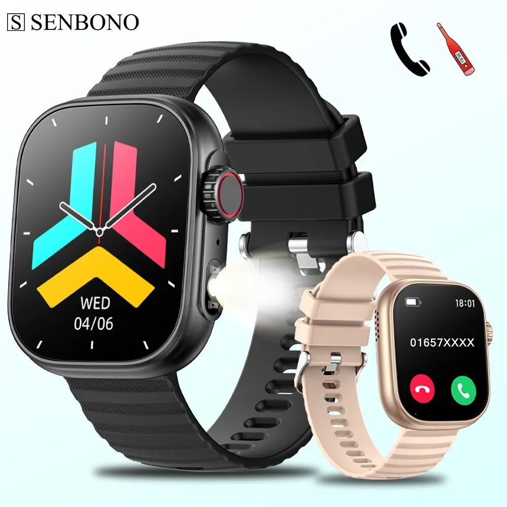 SENBONO-Smart-Watch-Men-Women-LED-Flashlight-100-Sport-Modes-Fitness-Tracker-Body-Temperature-2-01