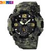 Skmei 1637 Outdoor Military Men Watch Camouflage Pu Waterproof Wristwatches Casual Sport Style Digital Clock 1019