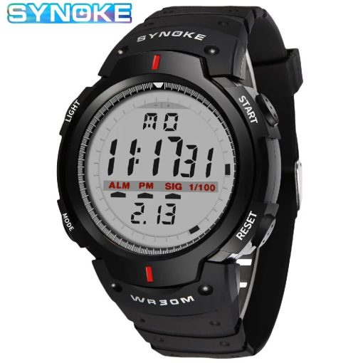 Synoke Men Electronic Watch Sports For Men Waterproof Luminous Multi Function Outdoor Mountaineering Large Screen Electronic 1