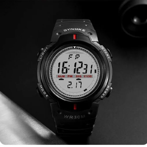 Synoke Men Electronic Watch Sports For Men Waterproof Luminous Multi Function Outdoor Mountaineering Large Screen Electronic 9