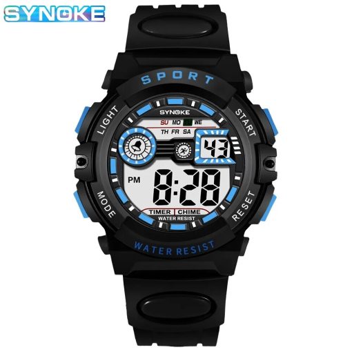 Synoke Men Student Movement Digital Watch Waterproof Fall Proof And Shock Resistant Multi Function Sports Watch