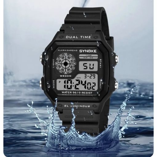 Synoke Military Digital Watches Men Sports Luminous Chronograph Waterproof Male Electronic Wrist Watches Relogio Masculino 7