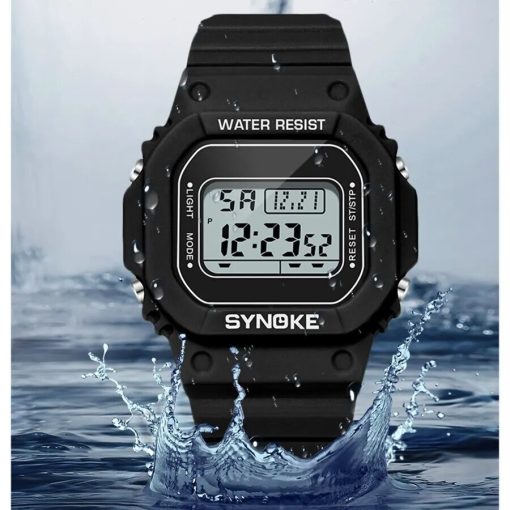 Synoke Outdoor Military Digital Watch For Men Fashion Retro Men Watch Sports Waterproof Men Watch Multifunctional 3