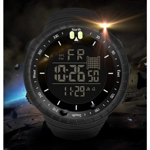 Synoke Watch Outdoor Sports Multifunctional Waterproof Shock Resistant Large Screen Display Luminous Led Digital Watch For 1