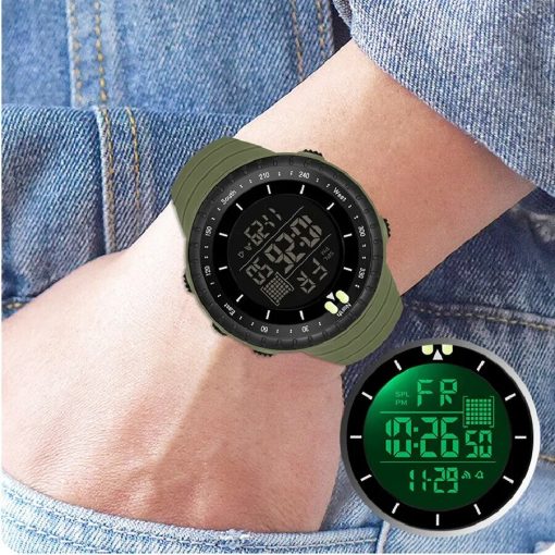 Synoke Watch Outdoor Sports Multifunctional Waterproof Shock Resistant Large Screen Display Luminous Led Digital Watch For 3