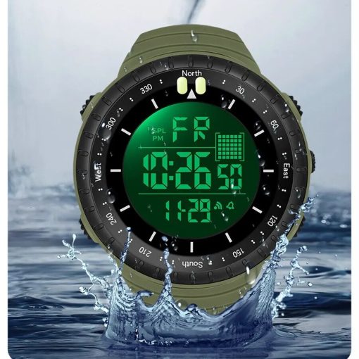 Synoke Watch Outdoor Sports Multifunctional Waterproof Shock Resistant Large Screen Display Luminous Led Digital Watch For 4