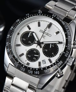 Seiko Men S Watch Stainless Steel Case Strap Quartz Movement High Quality Chronograph Multifunction Dial Automatic