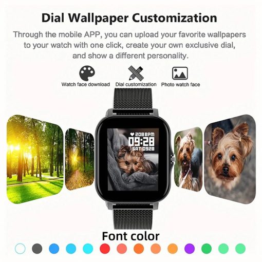 Smart Watch For Men Women Gift 1 44 Screen Full Touch Sports Fitness Watches Bluetooth Calls 2