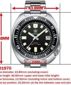Steeldive Sd1970 White Date Background 200m Wateproof Nh35 6105 Turtle Automatic Dive Diver Watch 1