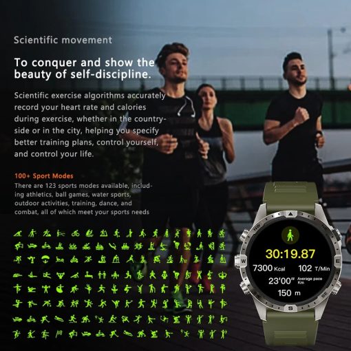 Titanium Business Outdoor Sports Smart Watch Compass 1 6 Inch Hd Screen Men Nfc Smartwatch Bt 5
