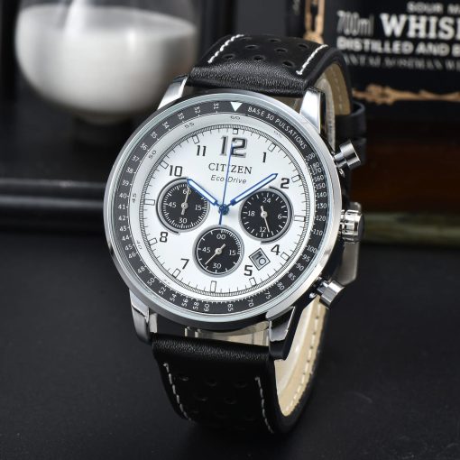 Top Brand High Quality Men S Watch Citizen Full Function Belt Quartz Men S Business Aaa 7