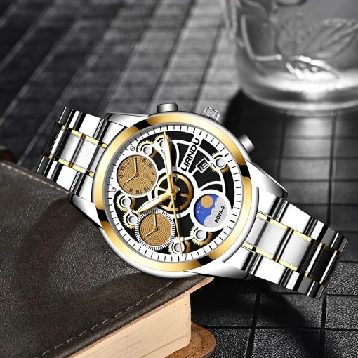 Top Brand Luxury Fashion Watch Men Mechanical Dial Clock Sport Watches Mens Quartz Wristwatch Relogio Masculino 1