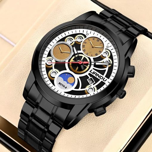 Top Brand Luxury Fashion Watch Men Mechanical Dial Clock Sport Watches Mens Quartz Wristwatch Relogio Masculino 2