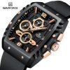 Top Luxury Naviforce Men S Wristwatches Water Resistant Fumed Silica Strap Quartz Man Chronograph With Barrel