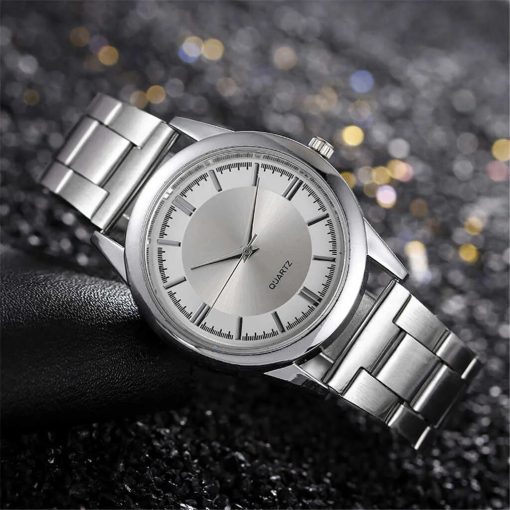 Watch Men Luxury Business Casual Stainless Steel Mesh Belt Watch Dial Quartz Watch Horloges Mannen 5