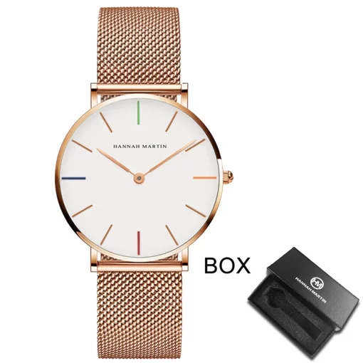 Women Watch Top Brand Dropshipping Japan Quartz Movement 36mm Rose Gold Waterproof Fashionable Nordic Minimalist Ladies