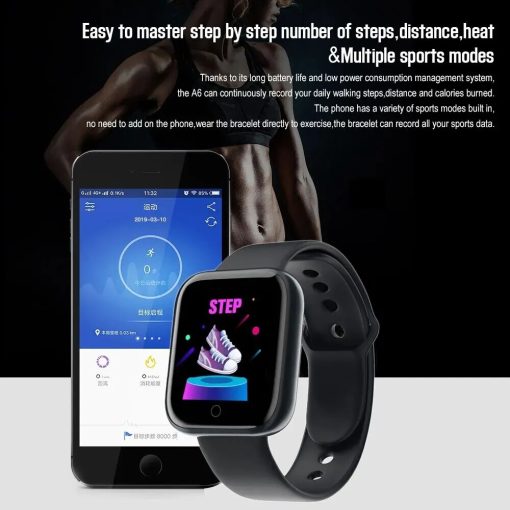 Y68 Smart Wristband Multi Function Movement Steps Bluetooth Connected Smart Watch For Men Women Suitable For 1