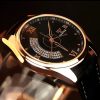 Yazole Men S Fashion Sport Stainless Steel Case Leather Band Quartz Analog Wrist Watch Mens Watches