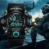 Yikaze Men S Watch Fashion Sports Electronic Wristwatch Big Dial Multifunctional Waterproof Luminous Alarm Male S