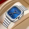 Curren Luxury Men Watch Japan Quartz Watch For Men Square Dial Stainless Steel Waterproof Male Wristwatch