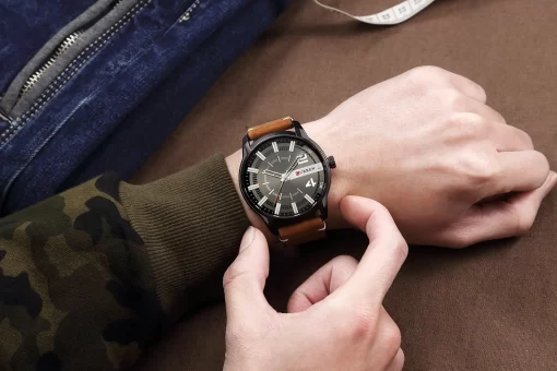 Curren Top Brand Luxury Leather Men S Clock Gift Men S Watch Chronograph Calendar Sports Men 2