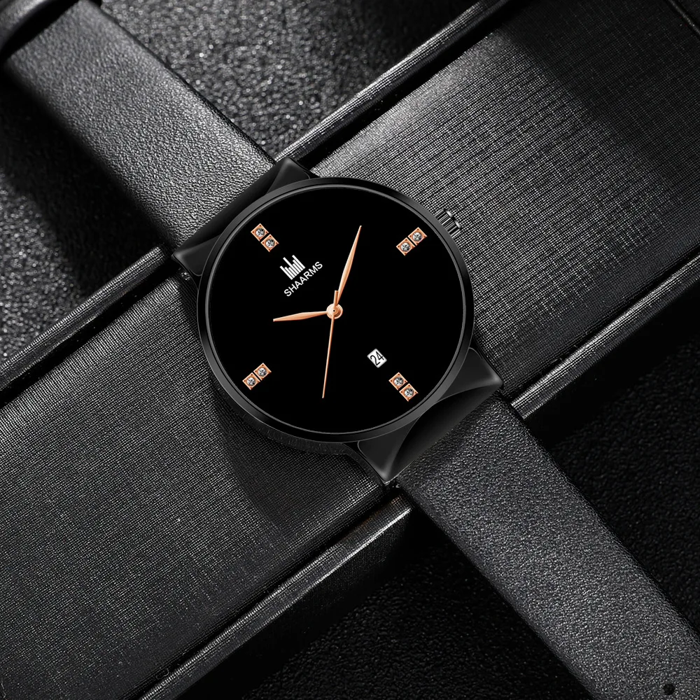 Top-Brand-SHAARMS-Men-s-Watch-Fashion-Metal-Dial-Quartz-Watch-with-Calendar-Leather-Watchband-Simple-3