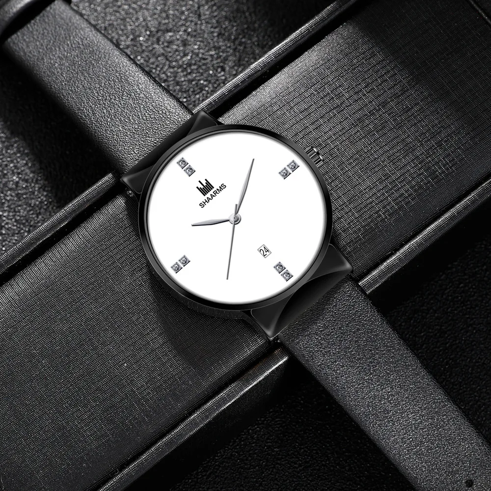 Top-Brand-SHAARMS-Men-s-Watch-Fashion-Metal-Dial-Quartz-Watch-with-Calendar-Leather-Watchband-Simple-4