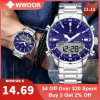 Wwoor Fashion Men S Watches Luxury Original Quartz Digital Analog Sport Military Wrist Watch For Man