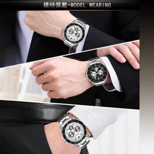 Watch For Men Curren Luxury Brand Quartz Full Stainless Steel Strap Wristwatch Casual Military Sport Waterproof 5