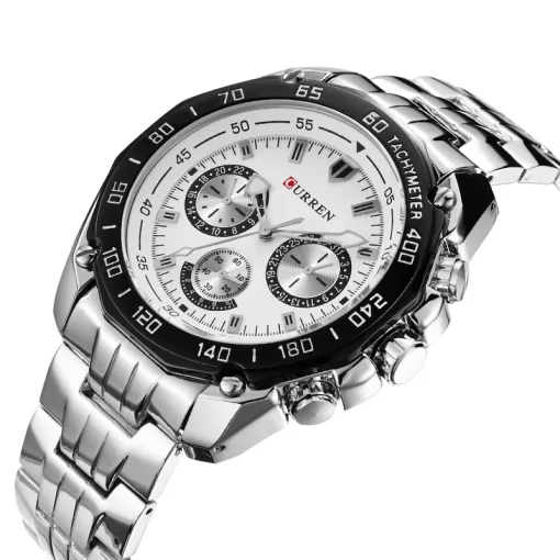 Watch For Men Curren Luxury Brand Quartz Full Stainless Steel Strap Wristwatch Casual Military Sport Waterproof
